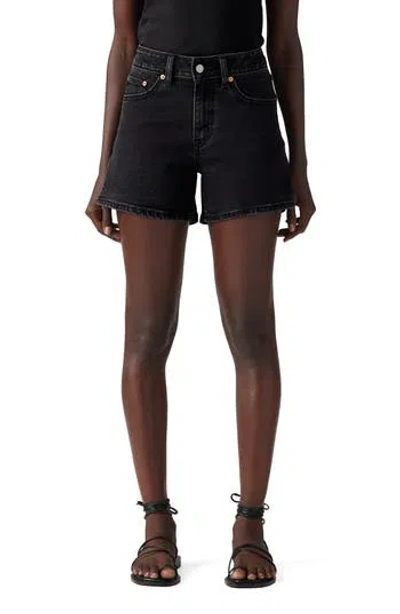 Levi's A-line Denim Shorts In Black