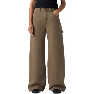 Levi's Baggy Carpenter Wide Leg Jeans In Brown