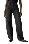 Levi's Baggy Dad High Rise Barrel Jeans In Rebel Edge In Black