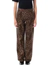 Levi's Leopard-print Jeans In Brown
