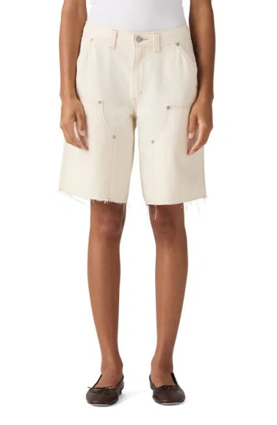 Levi's Baggy Dad Raw Hem Utility Shorts In Neutral