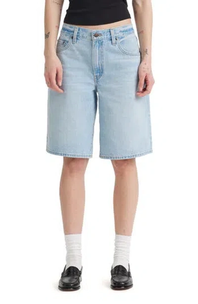 Levi's Blue Baggy Dad Denim Shorts In Pick Sides