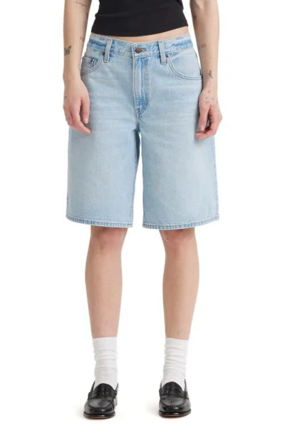 Levi's Blue Baggy Dad Denim Shorts In Pick Sides