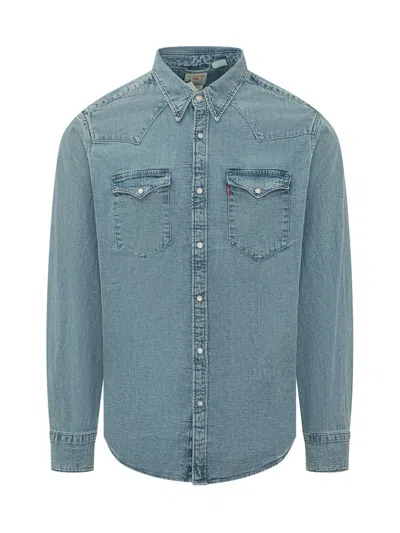 Levi's Barstow Western Shirt In Light Indigo