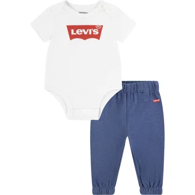 Levi's Babies'  Batwing Logo Bodysuit & Pants Set In Multi