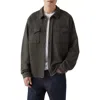 Levi's Bayview Soft Worker Cotton Knit Overshirt In Gray