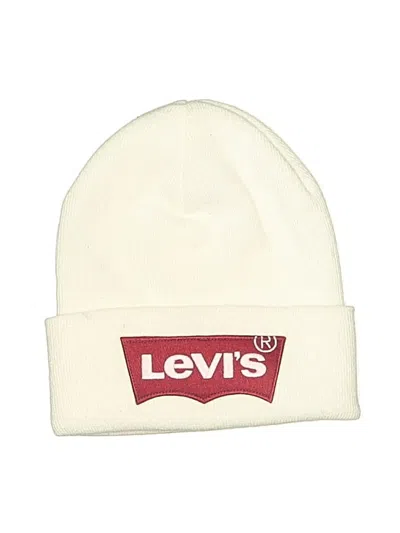 Pre-owned Levi's Beanie Hat In White