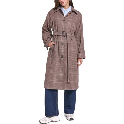 Levi's Belted Longline Coat In Brown