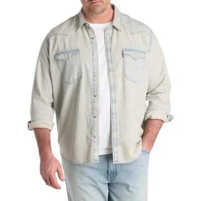 Levi's Big & Tall  Classic Western Shirt In Blue