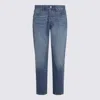Levi's Blue Cotton Denim 501 Jeans In Blue
