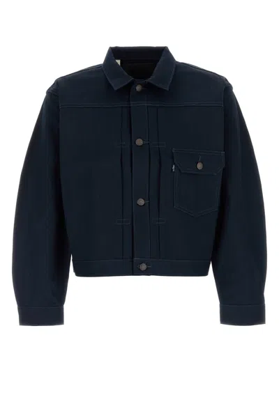Levi's Blue Denim Type Jacket In Black