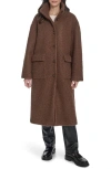 Levi's Bouclé Longline Cocoon Car Coat In Brown