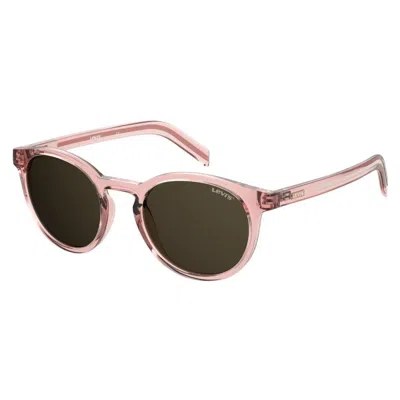 Levi's Brown Round Ladies Sunglasses Lv 5026/s 035j/70 51 In Pink