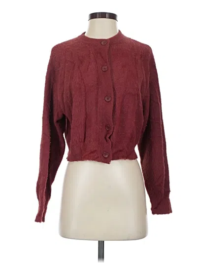 Pre-owned Levi's Cardigan Sweater In Burgundy