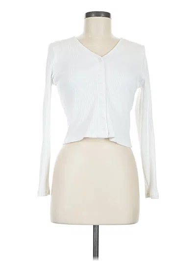 Pre-owned Levi's Cardigan Sweater In White