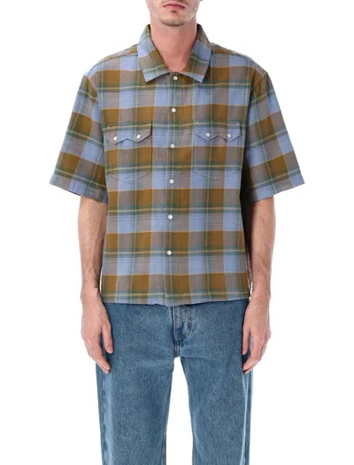 Levi's Checkered Design Shirt - Size L In Blue Check