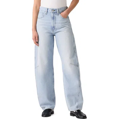 Levi's Cinch High Waist Barrel Jeans In Blue