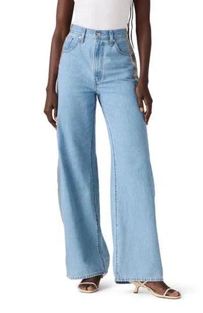 LEVI'S LEVI'S CINCH METALLIC SIDE STRIPE HIGH WAIST BAGGY WIDE LEG JEANS