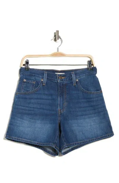 Levi's Cinch Mid Thigh Denim Shorts In Blue