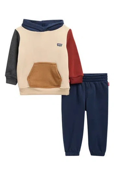 Levi's Babies'  Colorblocked Hoodie & Joggers Set In Multi