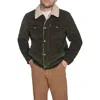 Levi's Corduroy & Faux Shearling Depot Jacket In Green