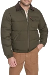 Levi's Corduroy Collar Midweight Quilted Jacket In Green