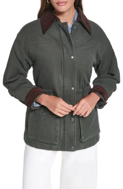 Levi's Corduroy Collar Military Jacket In Gray