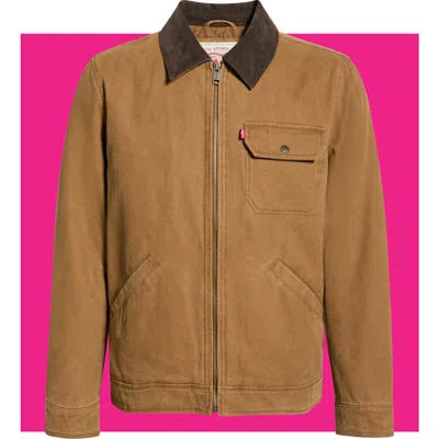 Levi's Corduroy Collar Workwear Jacket In Brown