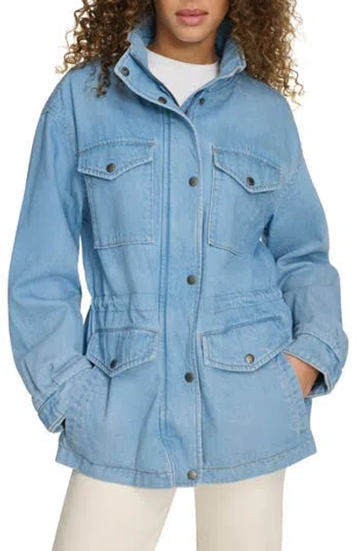 Levi's Cotton Utility Jacket In Lt Wash De