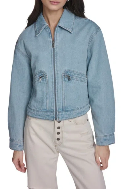 Levi's Crop Utility Jacket In Blue
