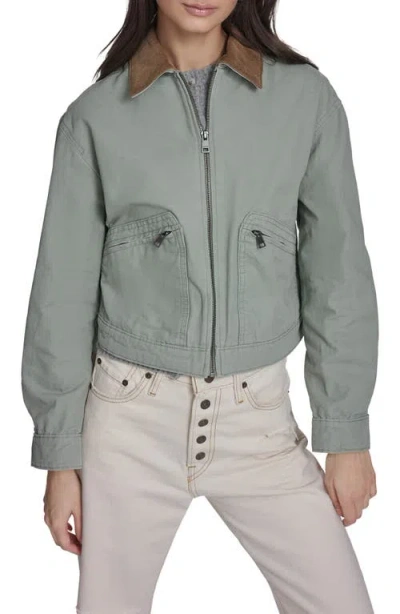 Levi's Crop Utility Jacket In Gray