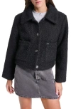 Levi's Cropped Bouclé Jacket In Black