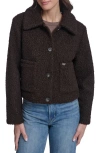 Levi's Cropped Bouclé Jacket In Brown
