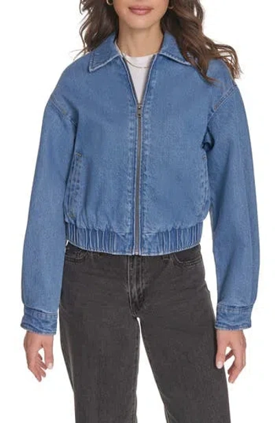 Levi's Denim Bomber Jacket In Blue