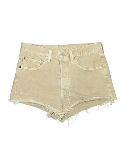 Pre-owned Levi's Denim Shorts In Gold