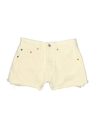 Pre-owned Levi's Denim Shorts In Ivory