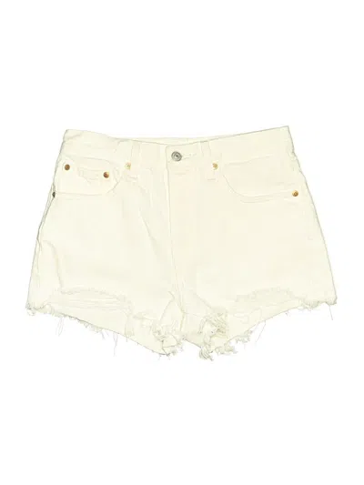 Pre-owned Levi's Denim Shorts In Ivory