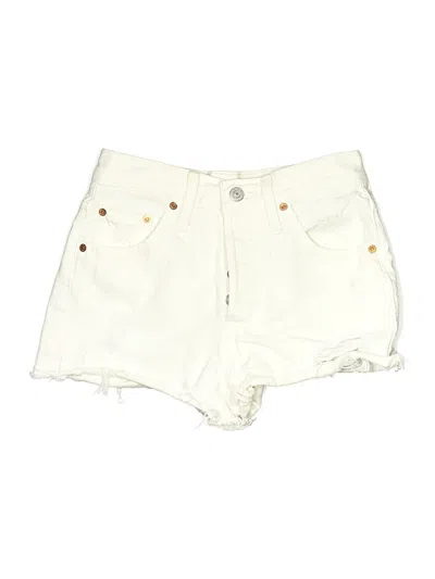 Pre-owned Levi's Denim Shorts In Ivory