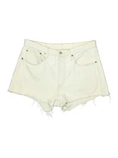 Pre-owned Levi's Denim Shorts In Ivory