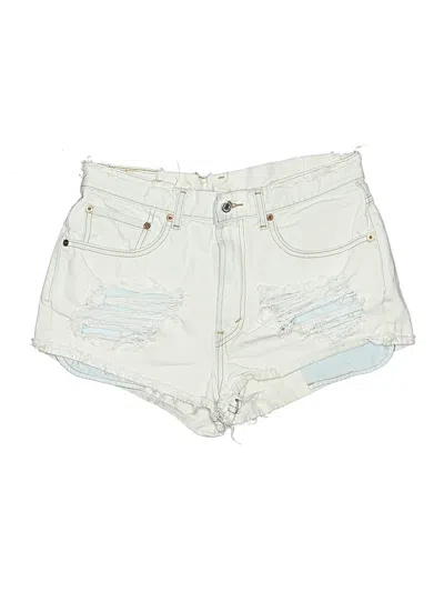 Pre-owned Levi's Denim Shorts In Ivory