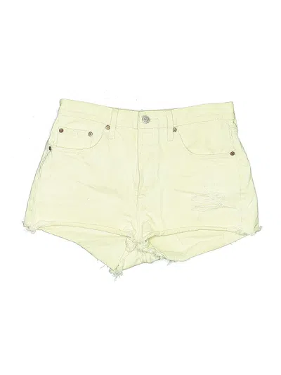 Pre-owned Levi's Denim Shorts In White