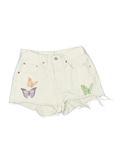 Pre-owned Levi's Denim Shorts In White