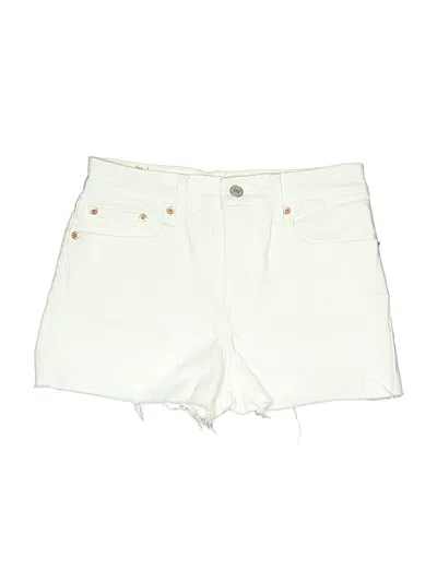 Pre-owned Levi's Denim Shorts In White