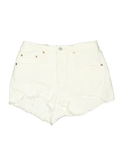 Pre-owned Levi's Denim Shorts In White