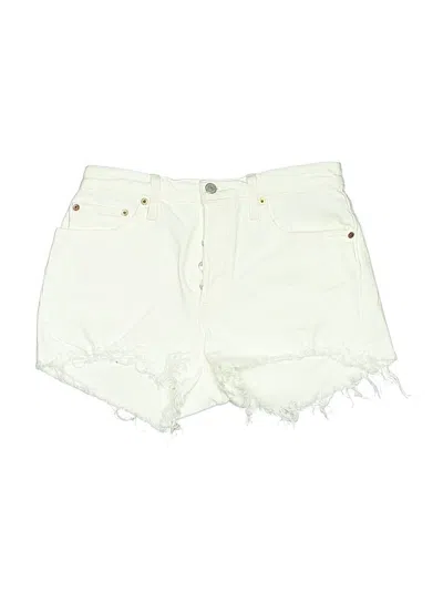Pre-owned Levi's Denim Shorts In White