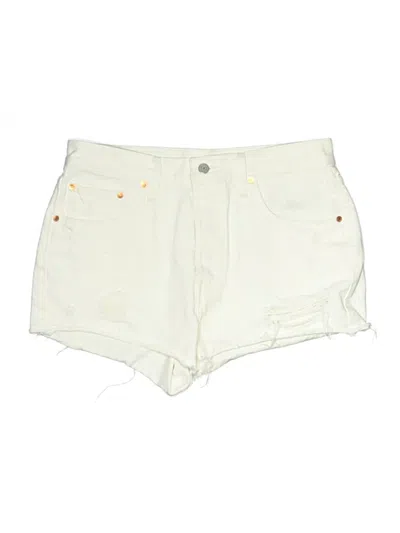 Pre-owned Levi's Denim Shorts In White