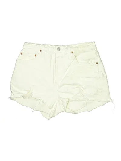 Pre-owned Levi's Denim Shorts In White