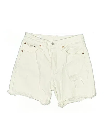 Pre-owned Levi's Denim Shorts In White