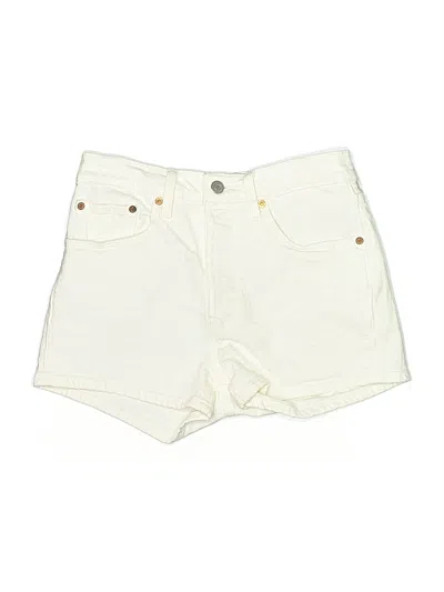 Pre-owned Levi's Denim Shorts In White