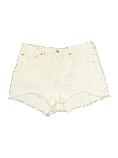 Pre-owned Levi's Denim Shorts In White